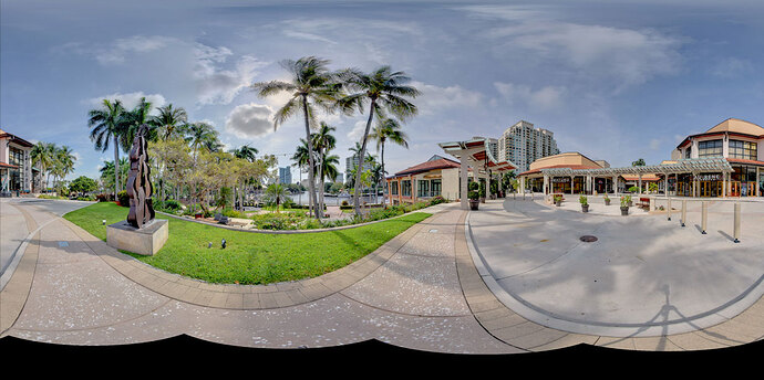 Foto equirectangular procesada en PTGui